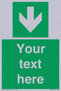 Safe condition Custom arrow down sign